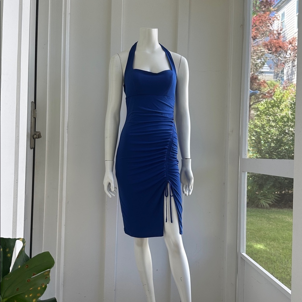 City Studio Royal Blue Backless Dress
